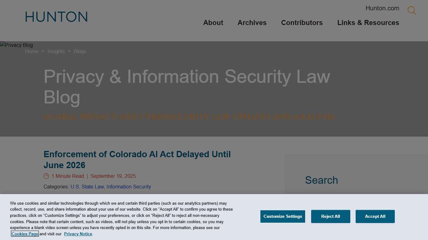 Enforcement of Colorado AI Act Delayed Until June 2026